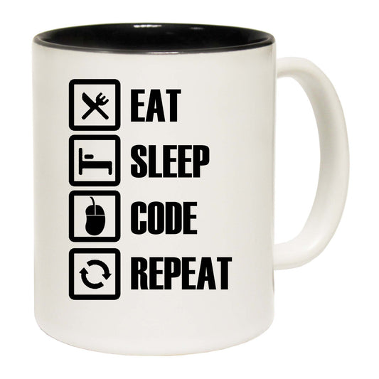 Eat Sleep Code Repeat Web Designer Computer Programmer - Funny Coffee Mug