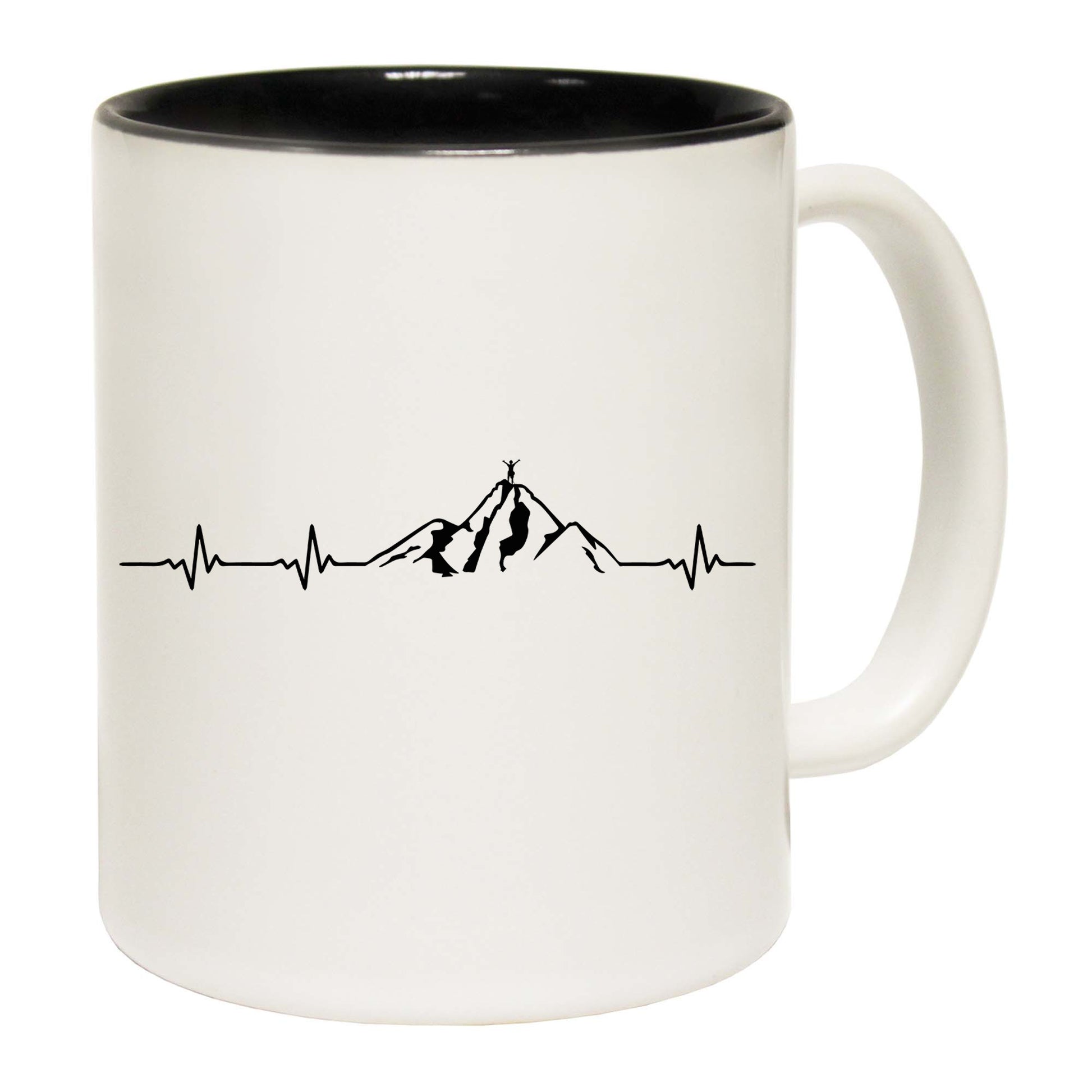 Hiking Heardbeat Pulse Hike Walking - Funny Coffee Mug