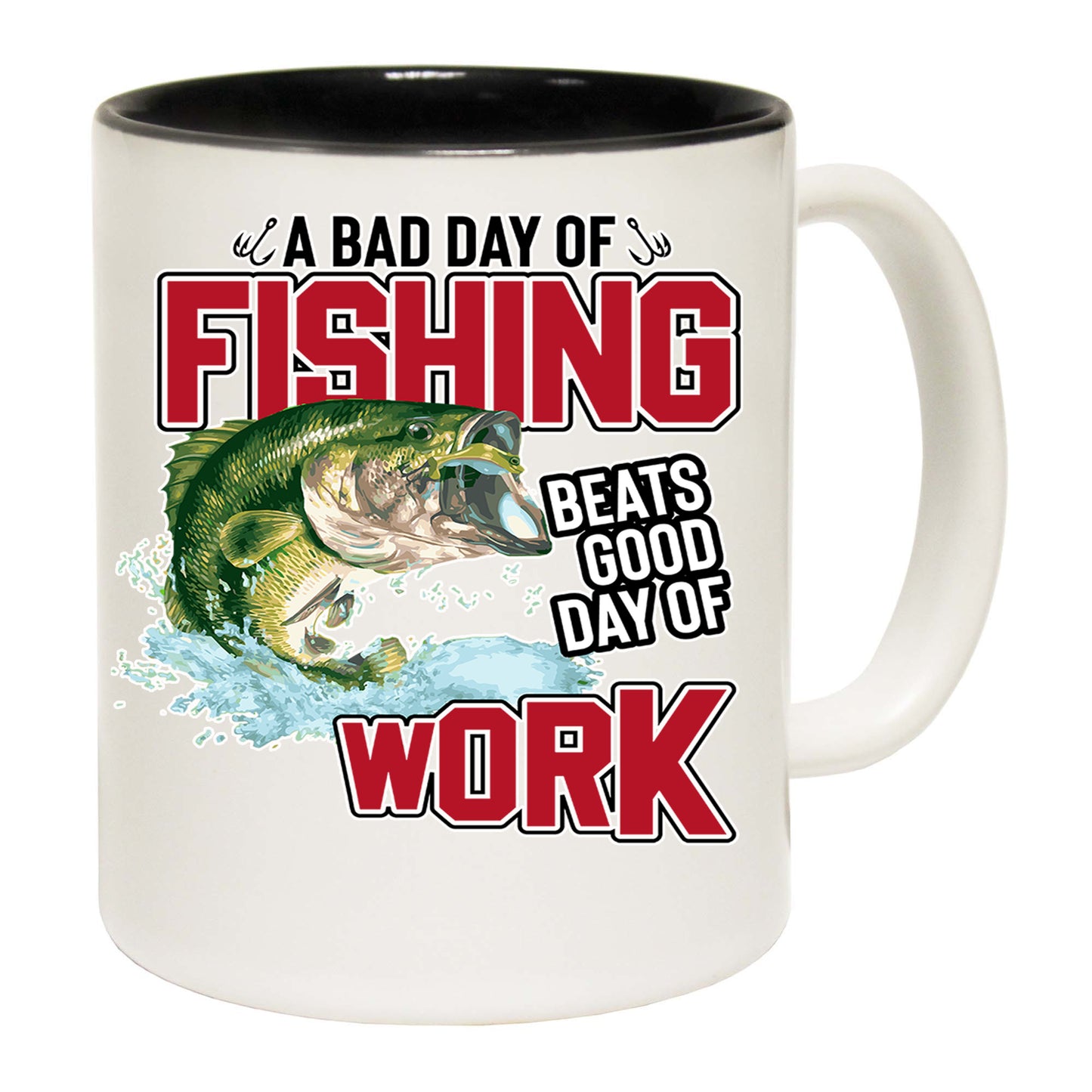 A Bad Day Fishing Beats Good Day At Work Angling Fish - Funny Coffee Mug