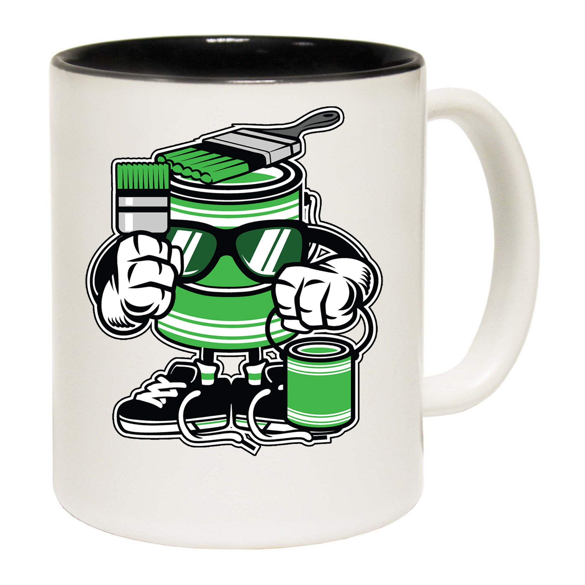 Lets Paint Cool Cartoon Painter Retro - Funny Coffee Mug