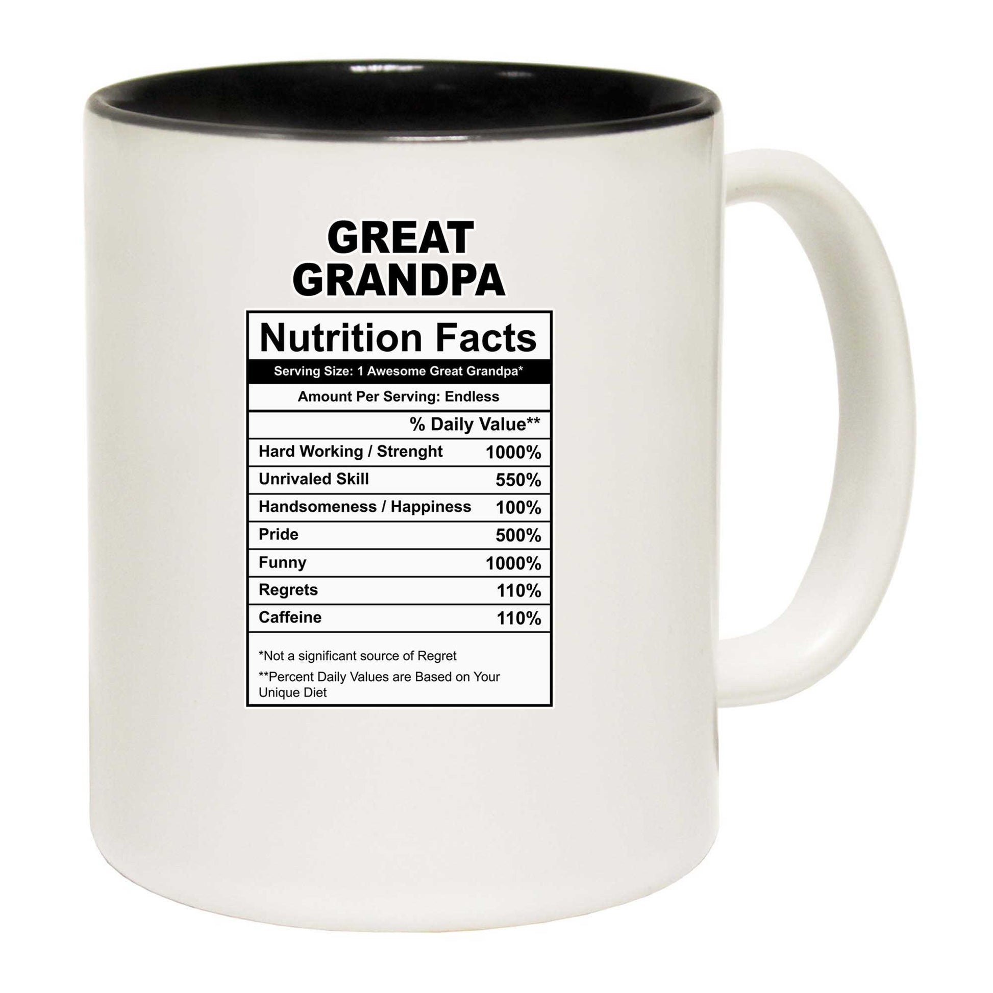 Great Grandpa Nutrition Facts - Funny Coffee Mug