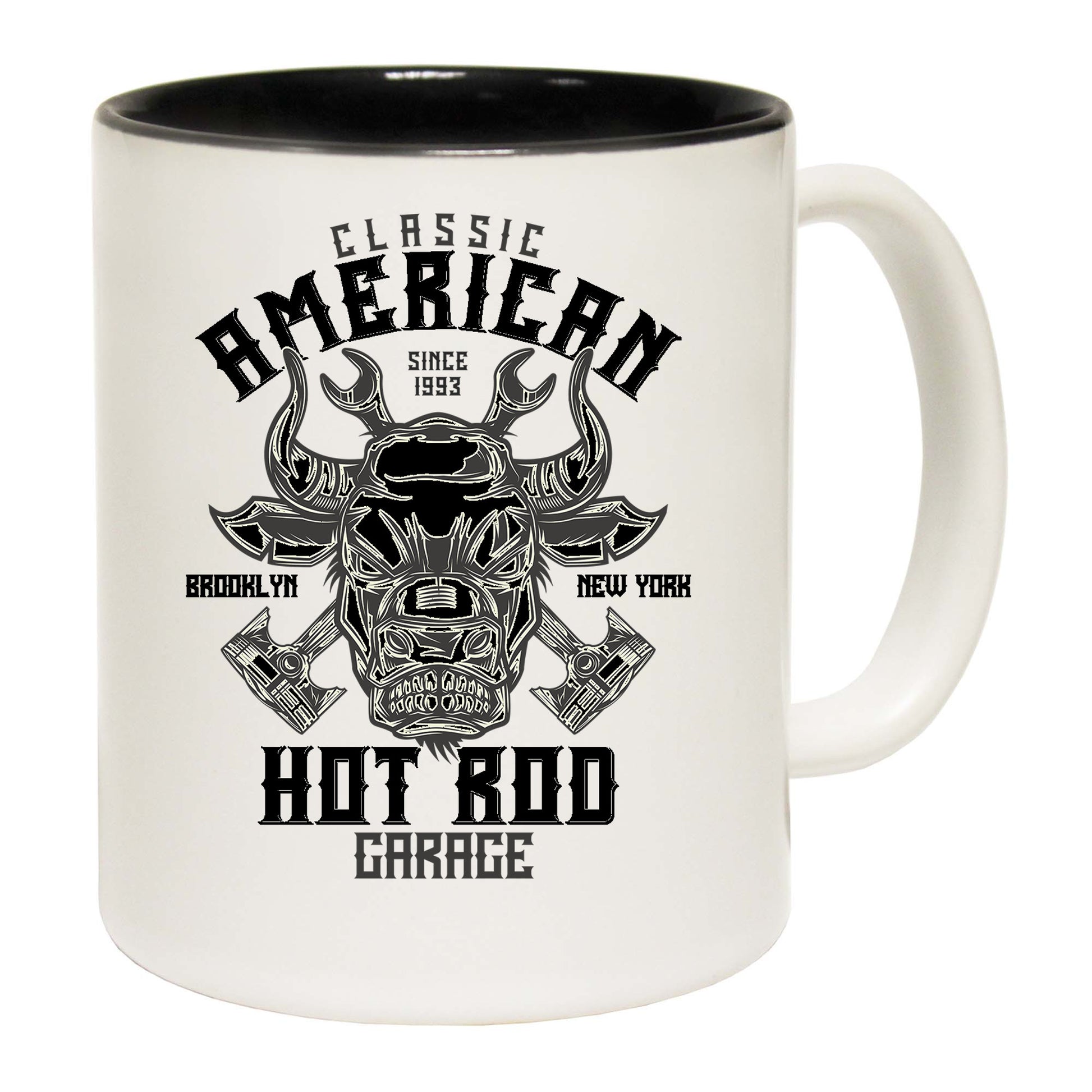 Classic American Hotrod Car Garage - Funny Coffee Mug