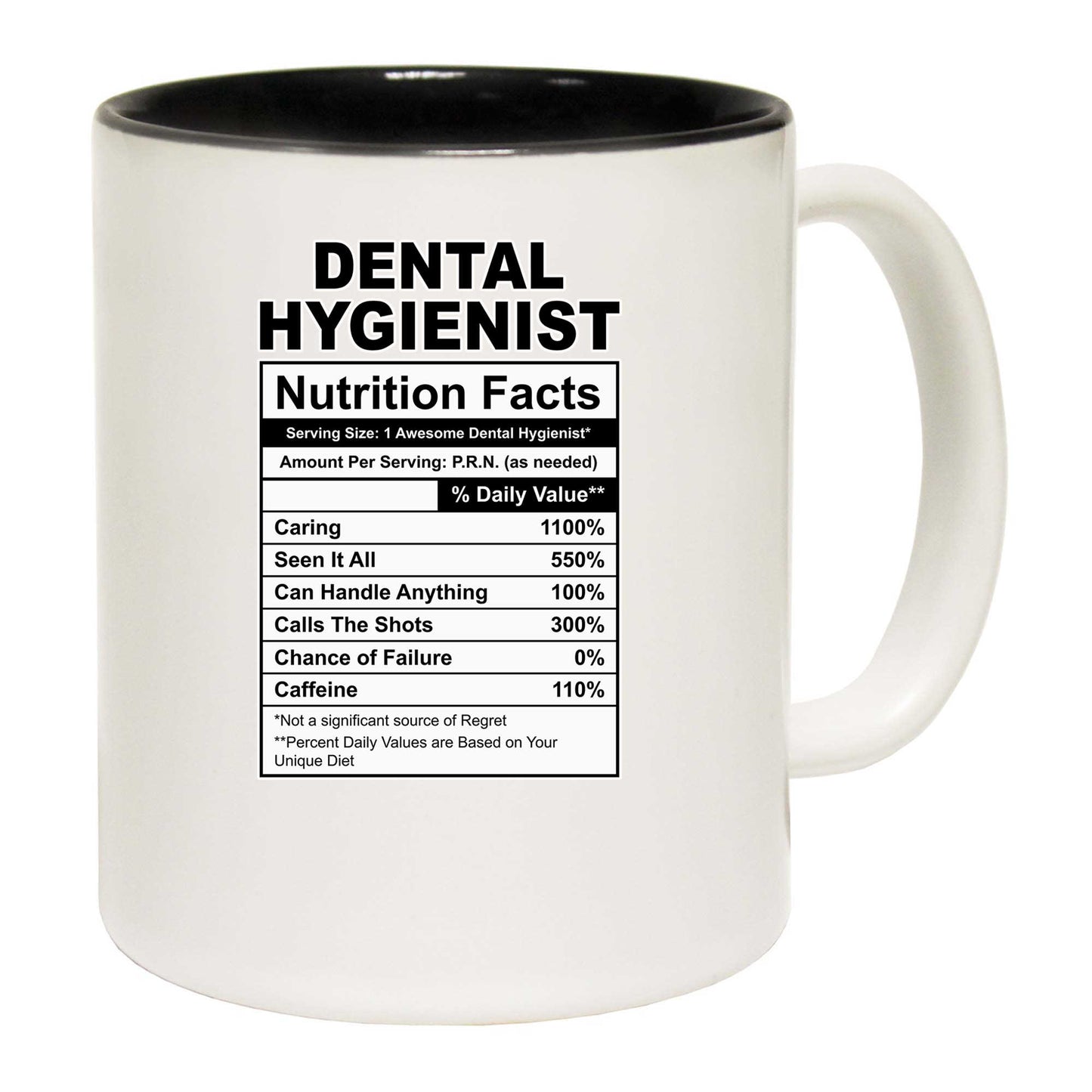 Dental Hygienist Nutrition Facts - Funny Coffee Mug