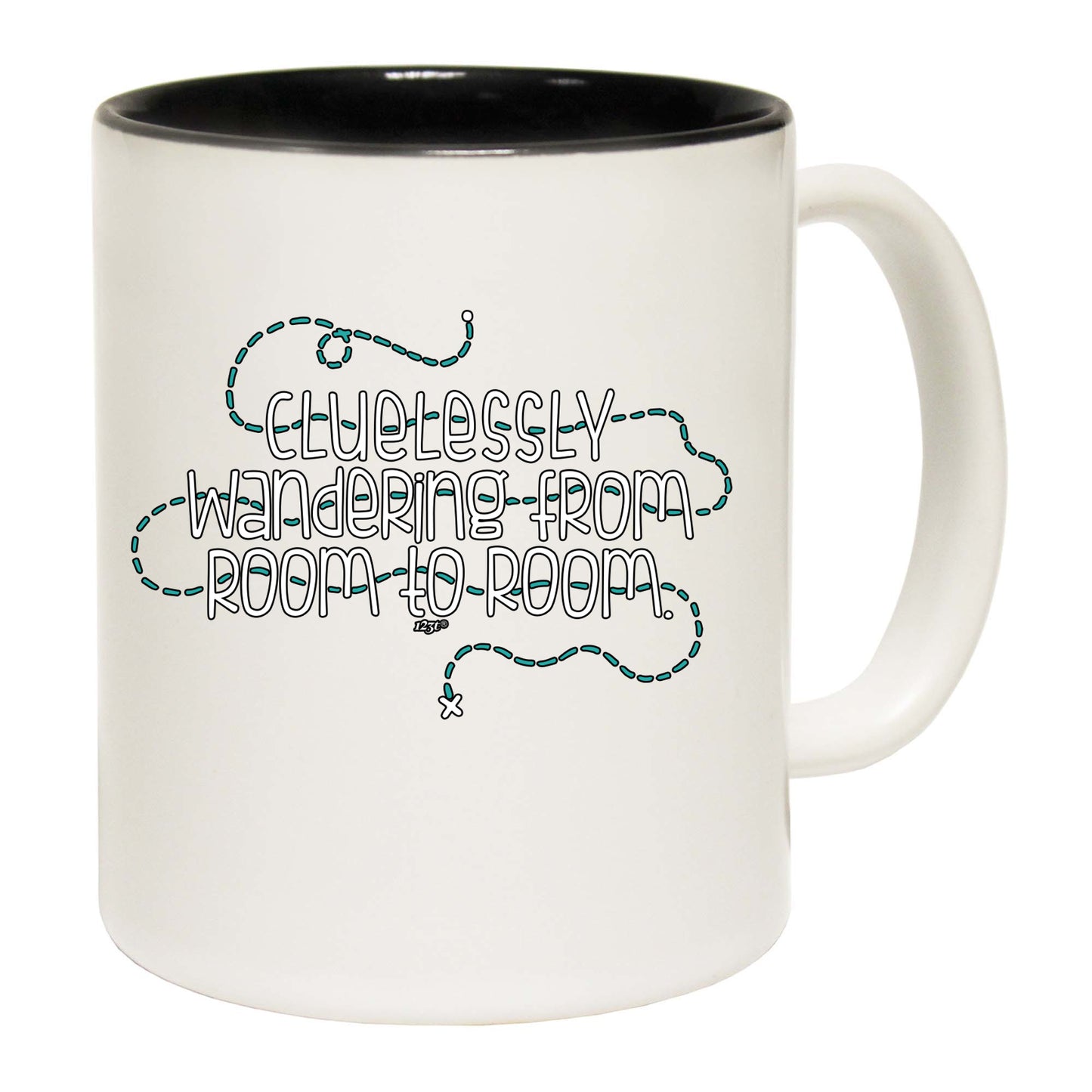 Clulessly Wandering From Room To Room - Funny Coffee Mug