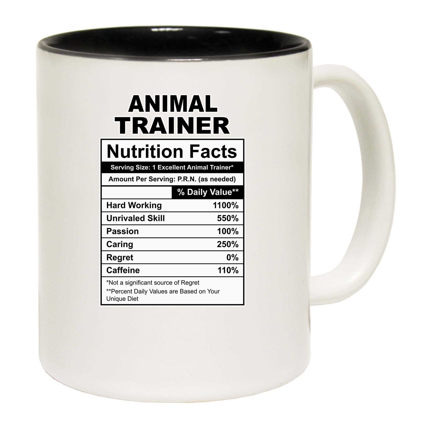 Animal Trainer Nutrition Facts - Funny Coffee Mug