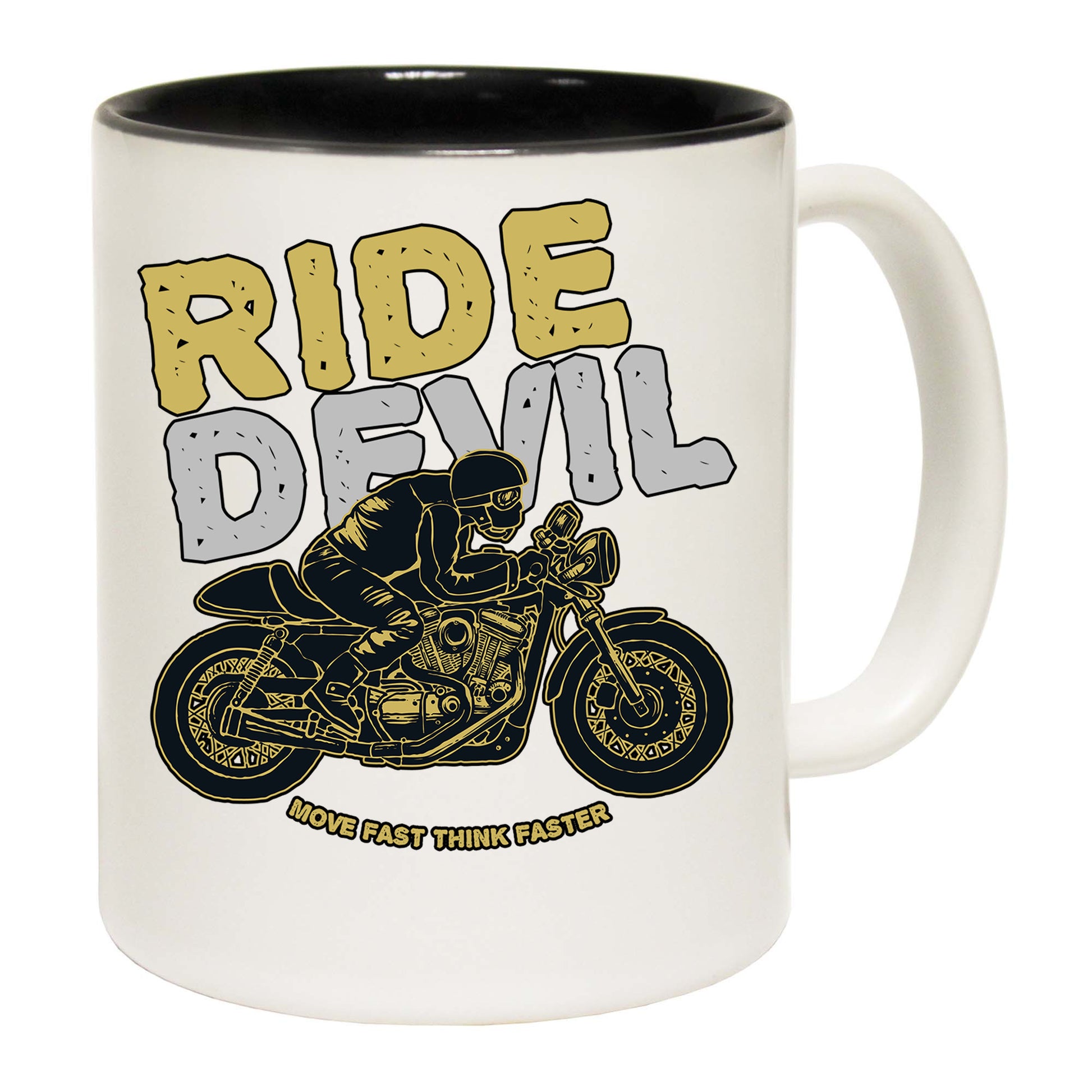 Ride Devil Move Fast Motorbike Motorcycle - Funny Coffee Mug