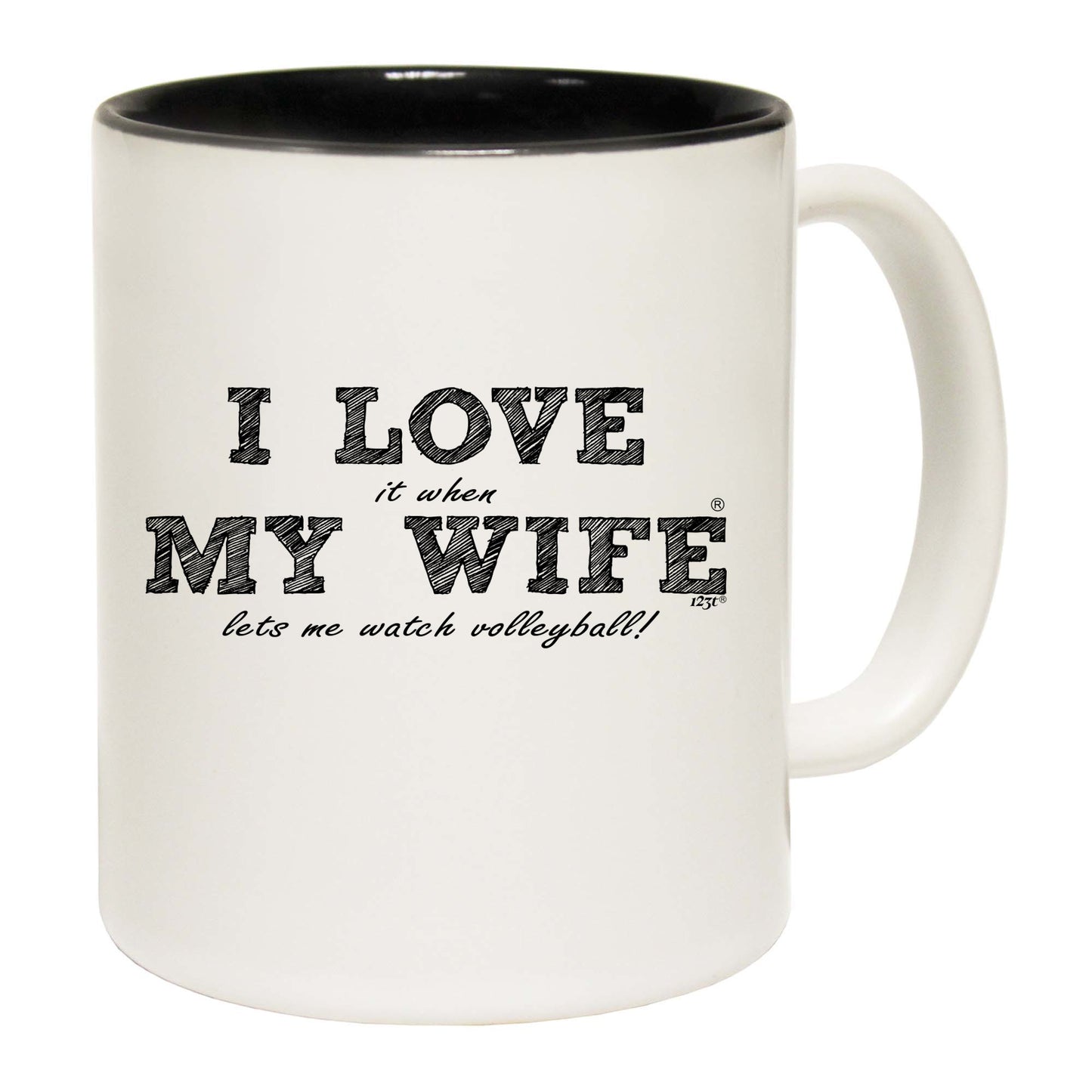 Love It When My Wife Lets Me Watch Volleyball - Funny Coffee Mug