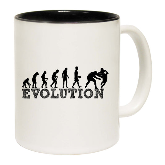 Evolution Rugby - Funny Coffee Mug