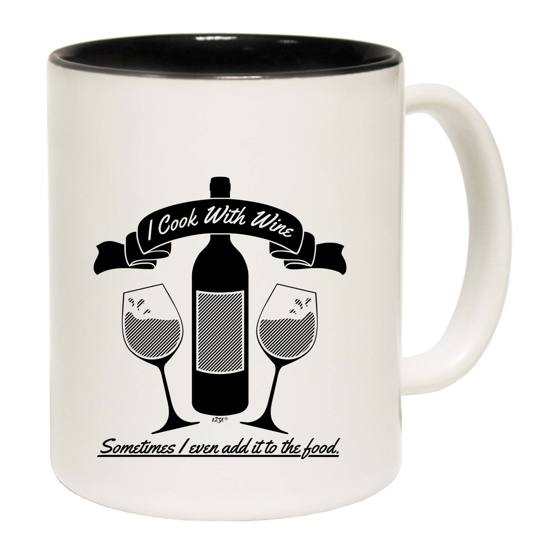 Cook With Wine - Funny Coffee Mug