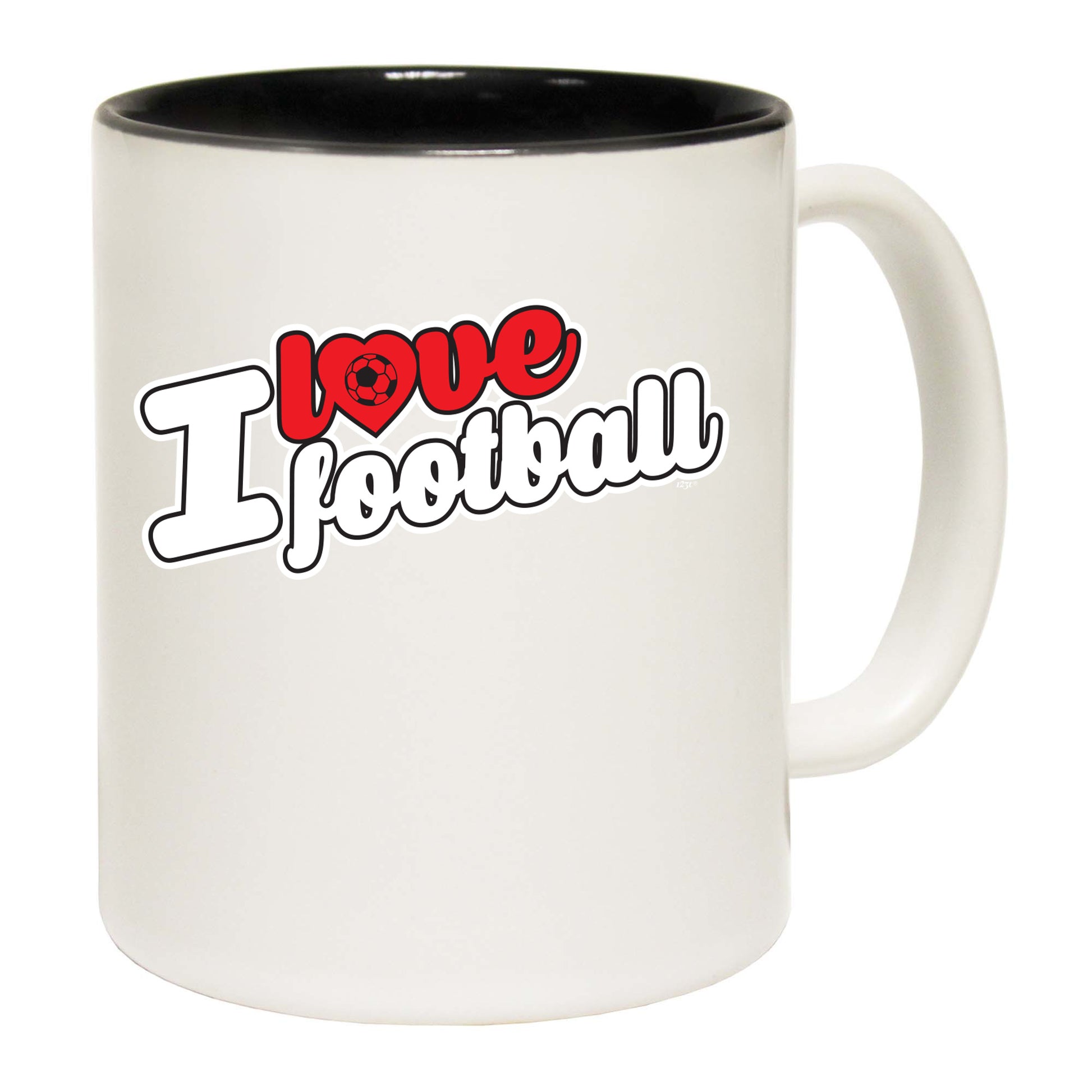 Love Football Stencil - Funny Coffee Mug