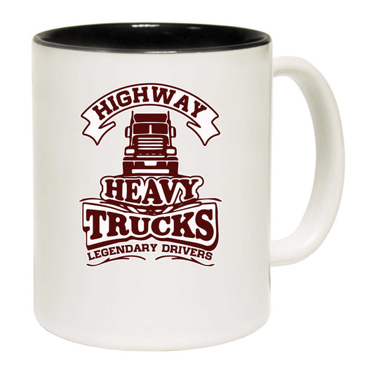 Highway Heavy Trucks Trucker - Funny Coffee Mug