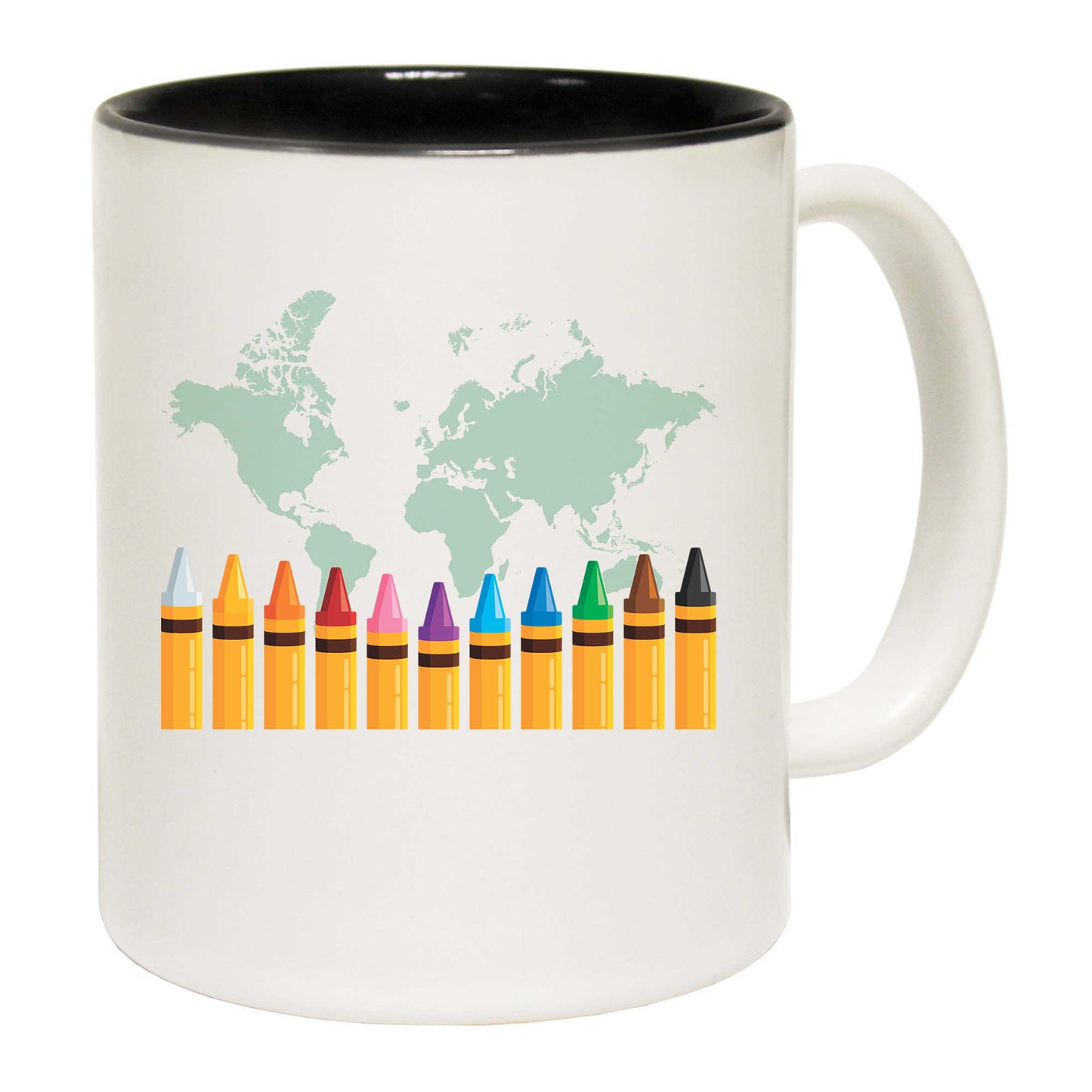 World Crayon Day Book School Teacher - Funny Coffee Mug