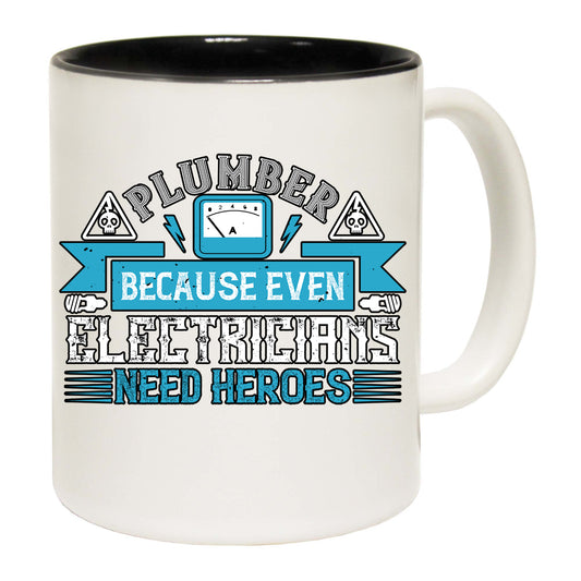 Plumber Because Even Electricians Need Heroes Sparky - Funny Coffee Mug