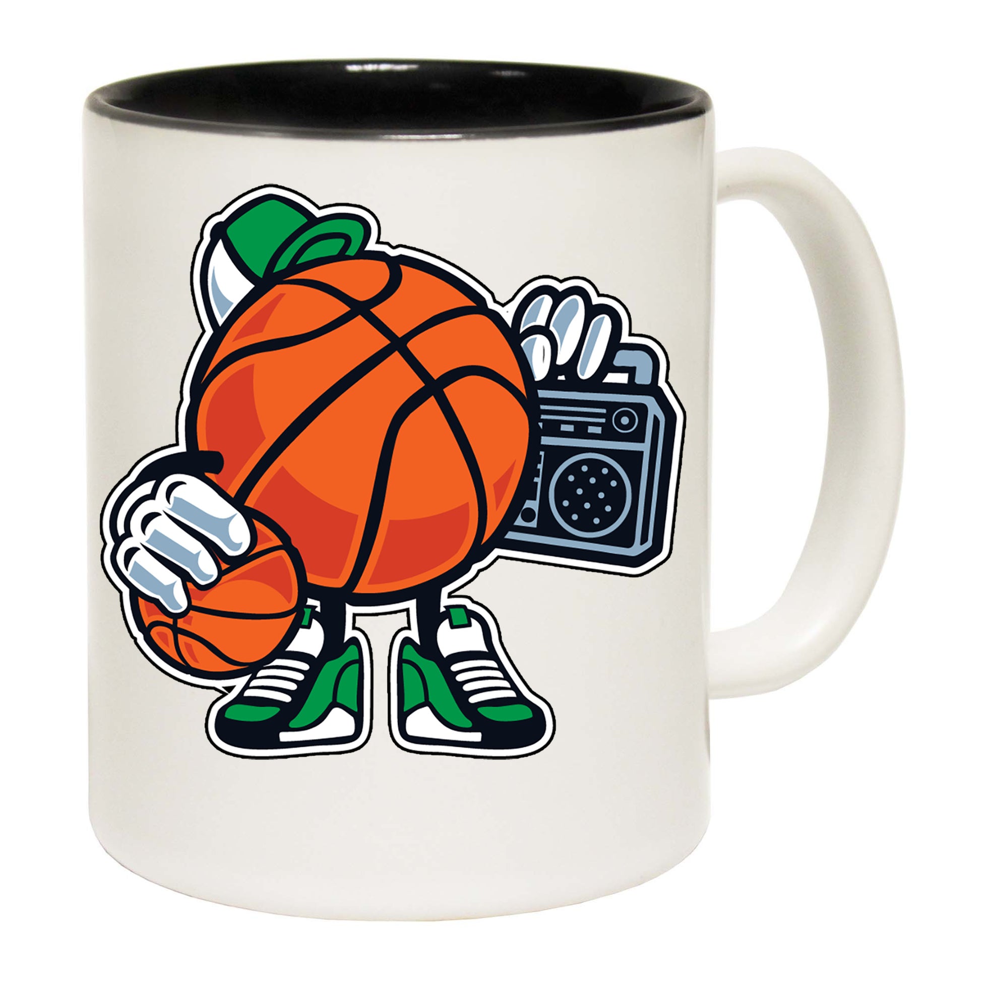 Street Basketball Cartoon Retro - Funny Coffee Mug