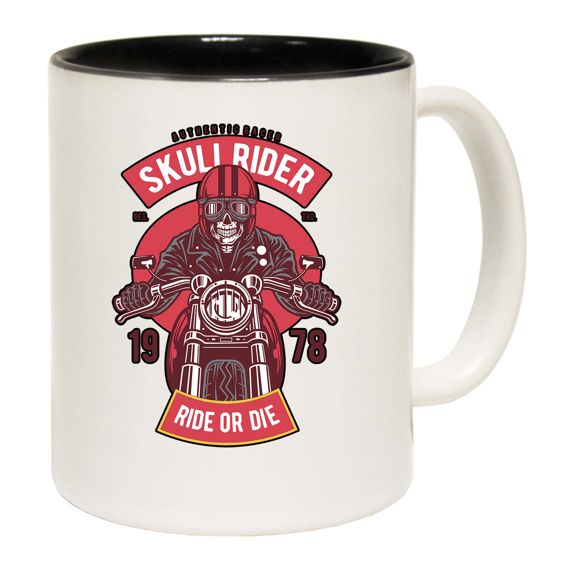 Skull Rider Motorbike Motorcycle Ride Or Die - Funny Coffee Mug