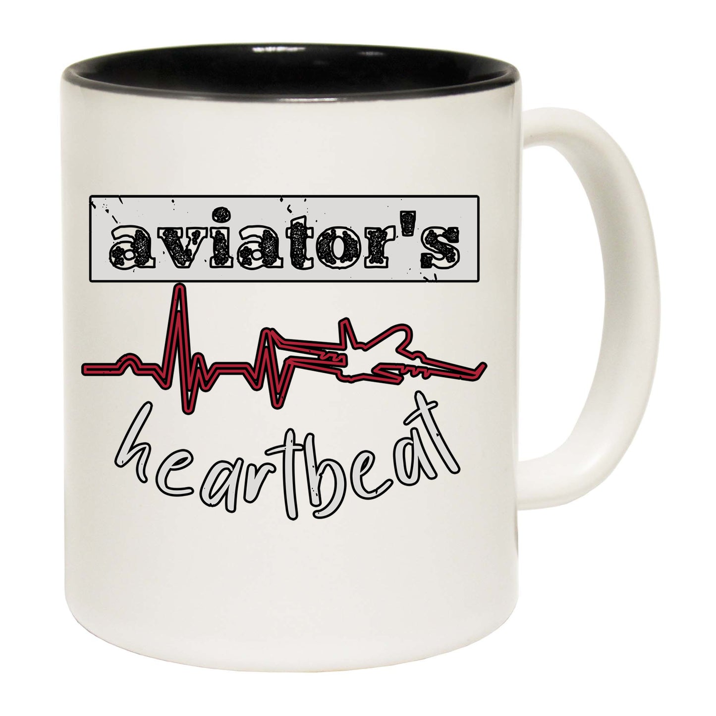 Aviators Heartbeat Aviation - Funny Coffee Mug