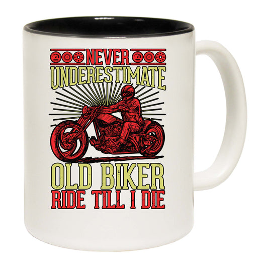 Never Underestimate Old Miker Motorbike Motorcycle - Funny Coffee Mug