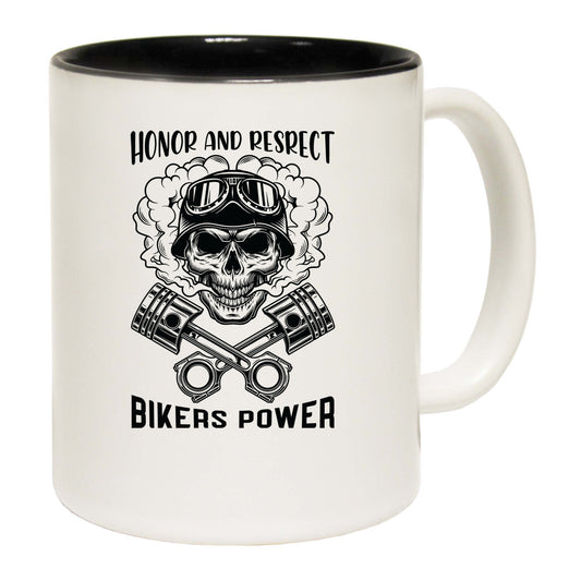 Honor And Respect Bikers Power Motorcycle Motorbike - Funny Coffee Mug