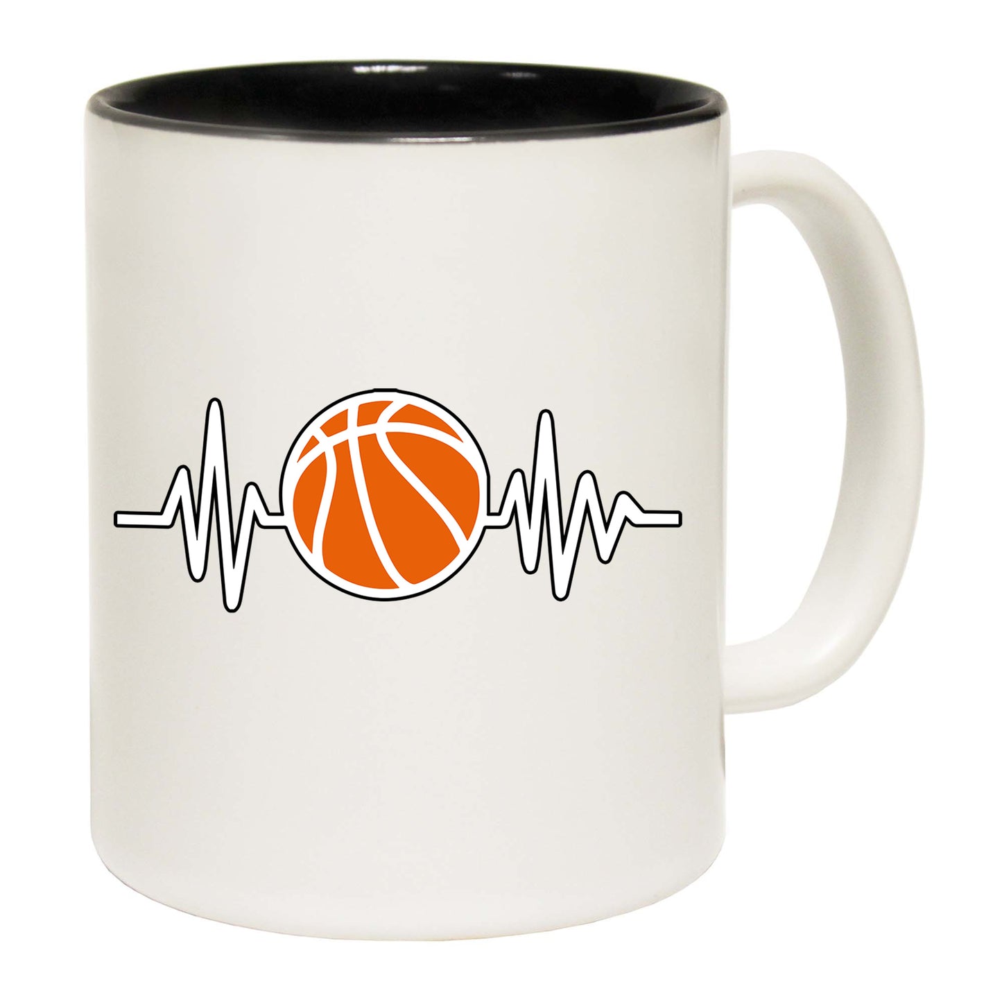 Heartbeat Basketball Sports - Funny Coffee Mug