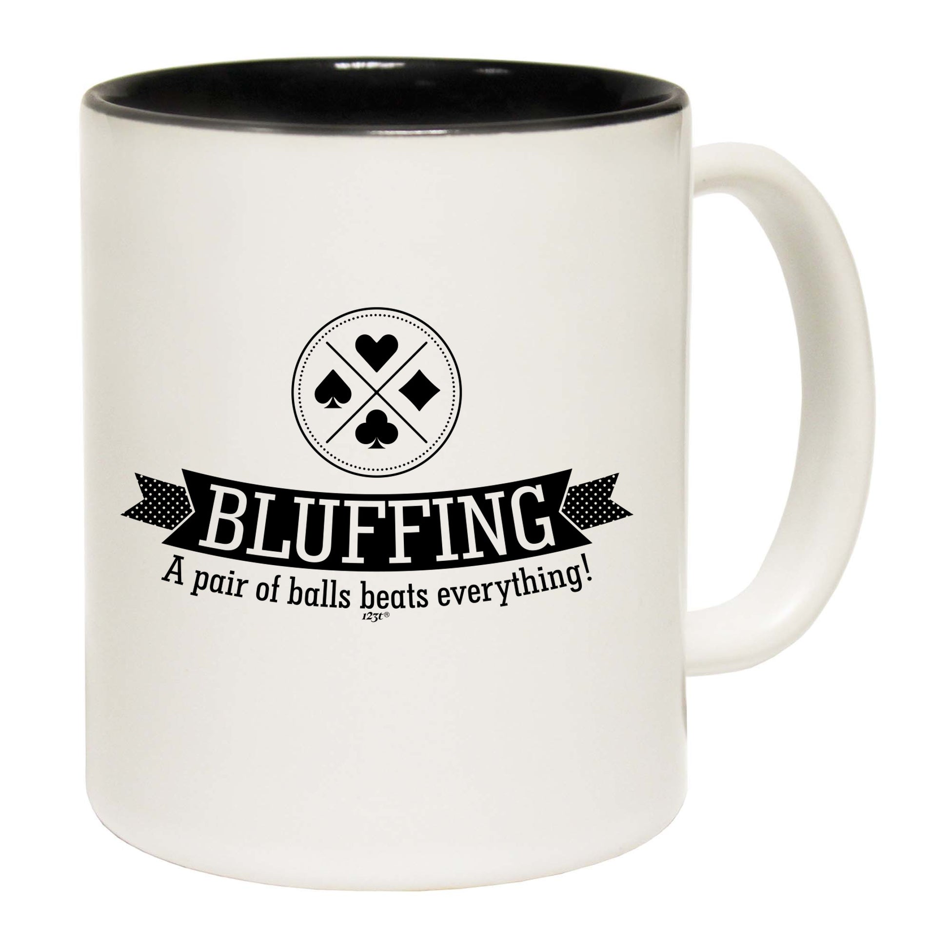 Bluffing A Pair Of Balls Beats Everything - Funny Coffee Mug