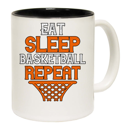 Eat Sleep Basketball Repeat - Funny Coffee Mug