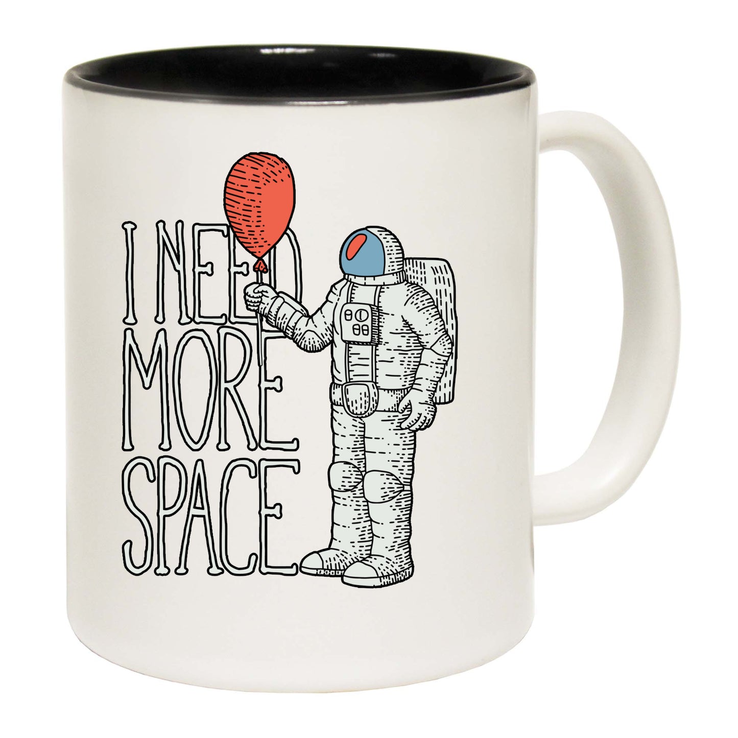 Astronaut I Need More Space Balloon - Funny Coffee Mug