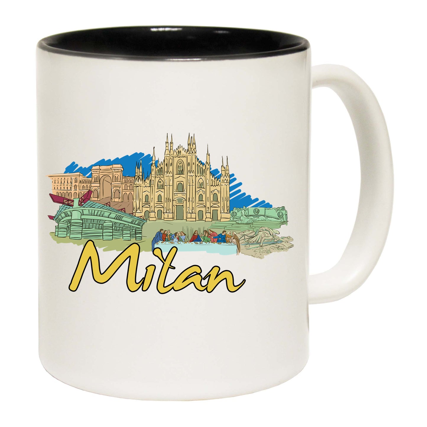 Milan Italy Country Flag Destination - Funny Coffee Mug