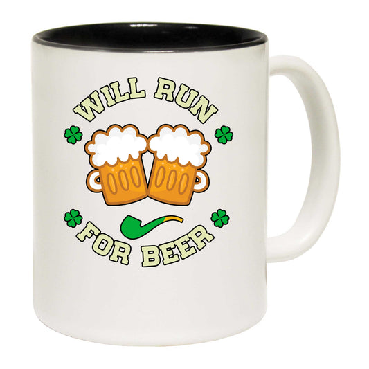 Will Run For Beer Irish St Patricks Day Ireland - Funny Coffee Mug