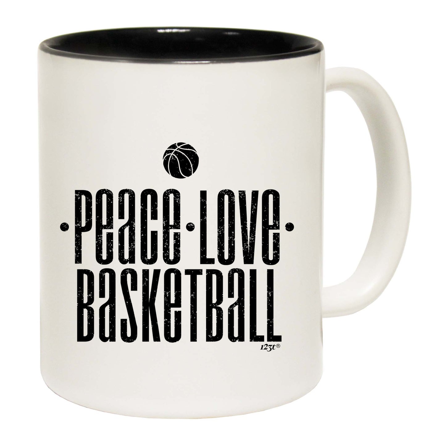 Peace Love Basketball - Funny Coffee Mug