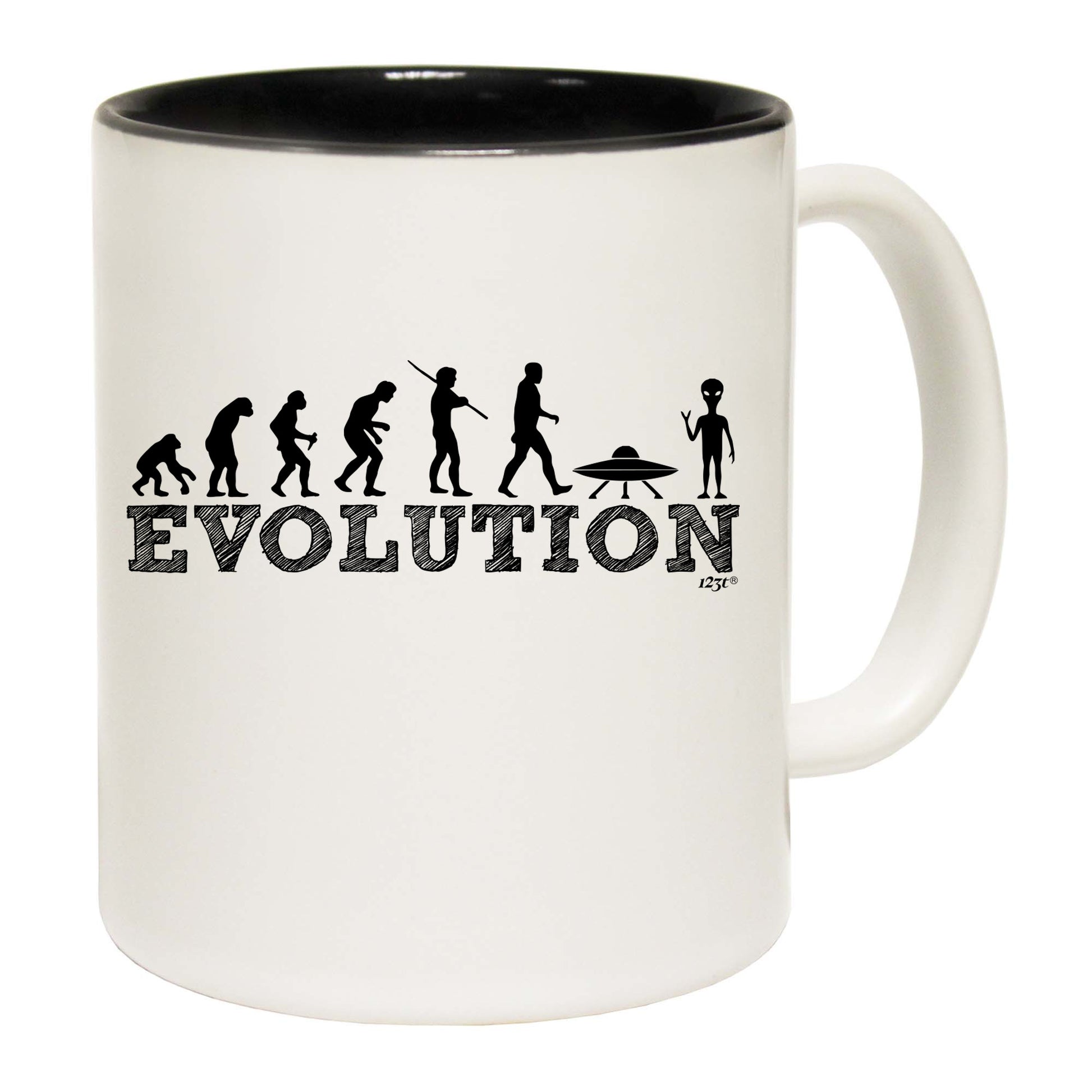 Evolution Ufo Alien - Funny Coffee Mug