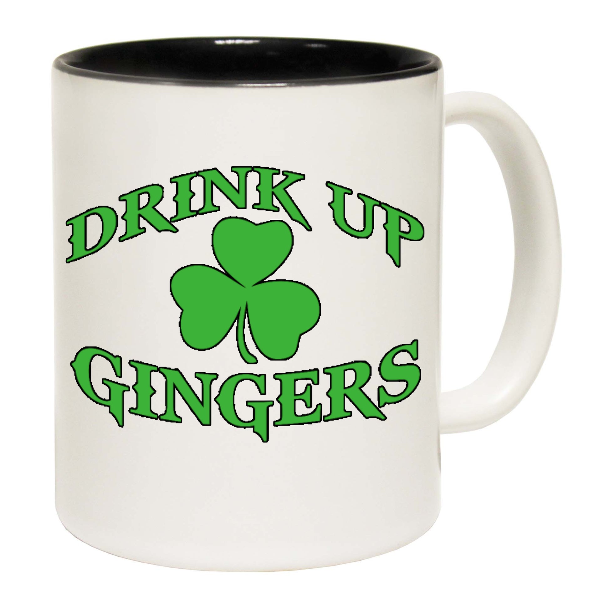 Drink Up Gingers Shamrock Lucky Clover Irish St Patricks Day - Funny Coffee Mug