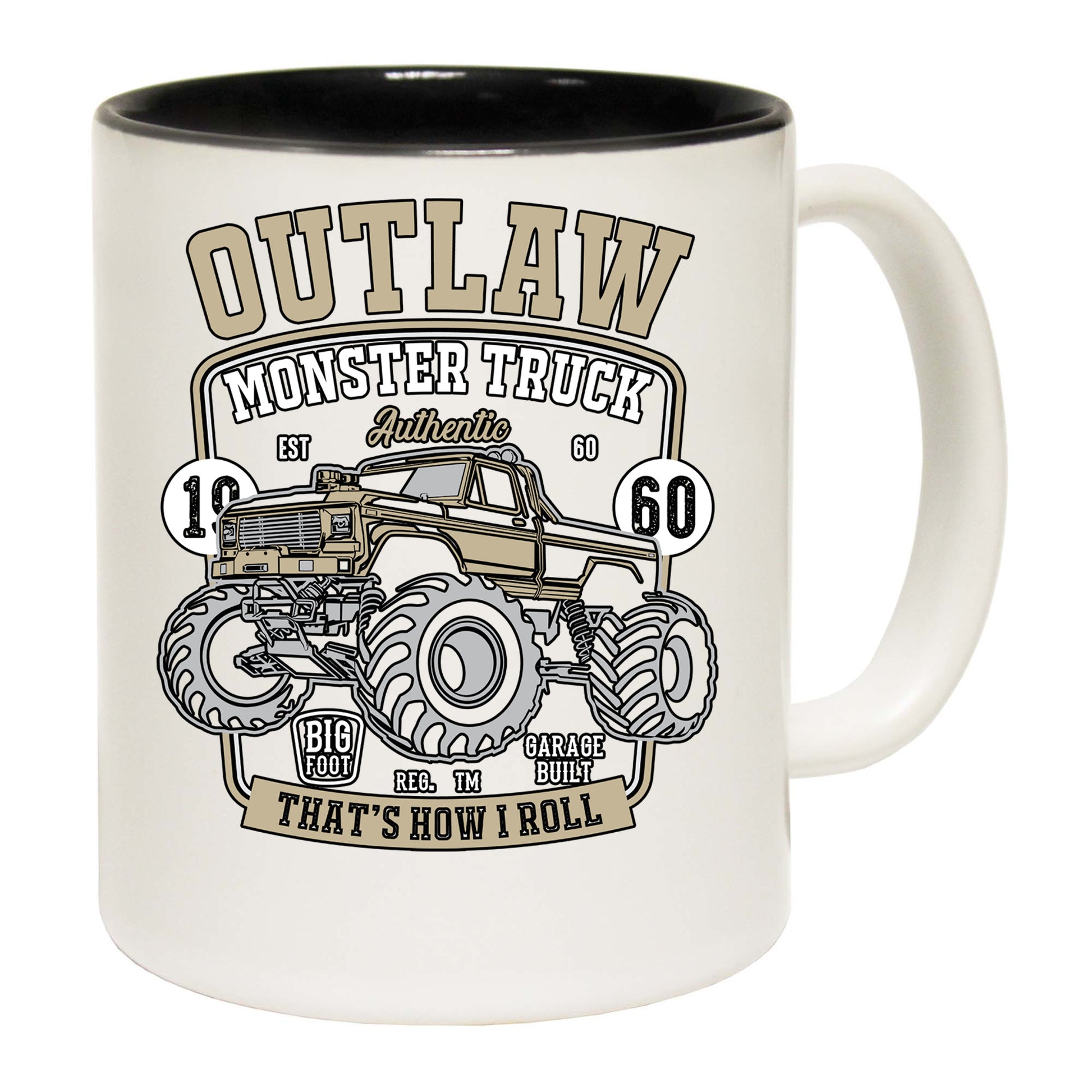 Outlaw Monster Truck Thats How I Roll - Funny Coffee Mug