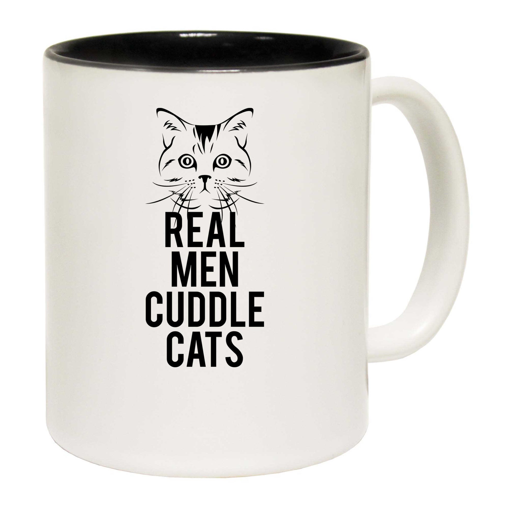 Real Men Cuddle Cats - Funny Coffee Mug