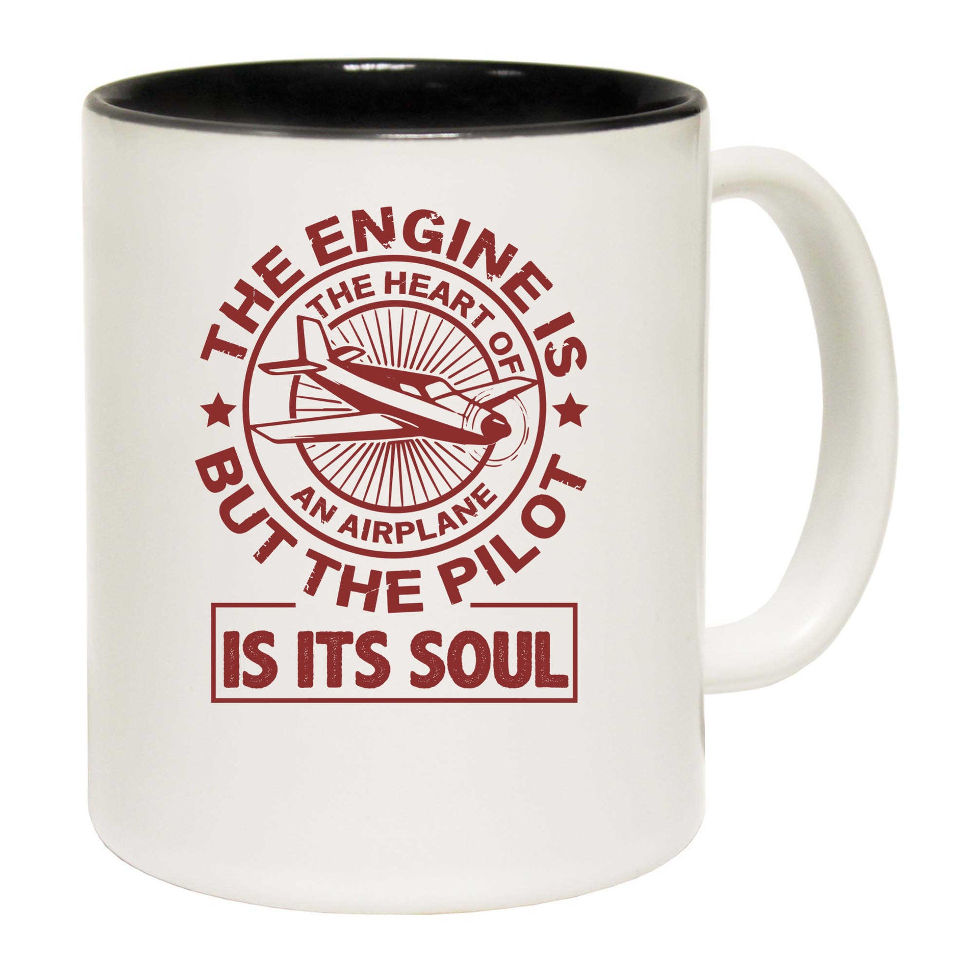 The Engine Is The Heart Of An Airplane Pilot - Funny Coffee Mug