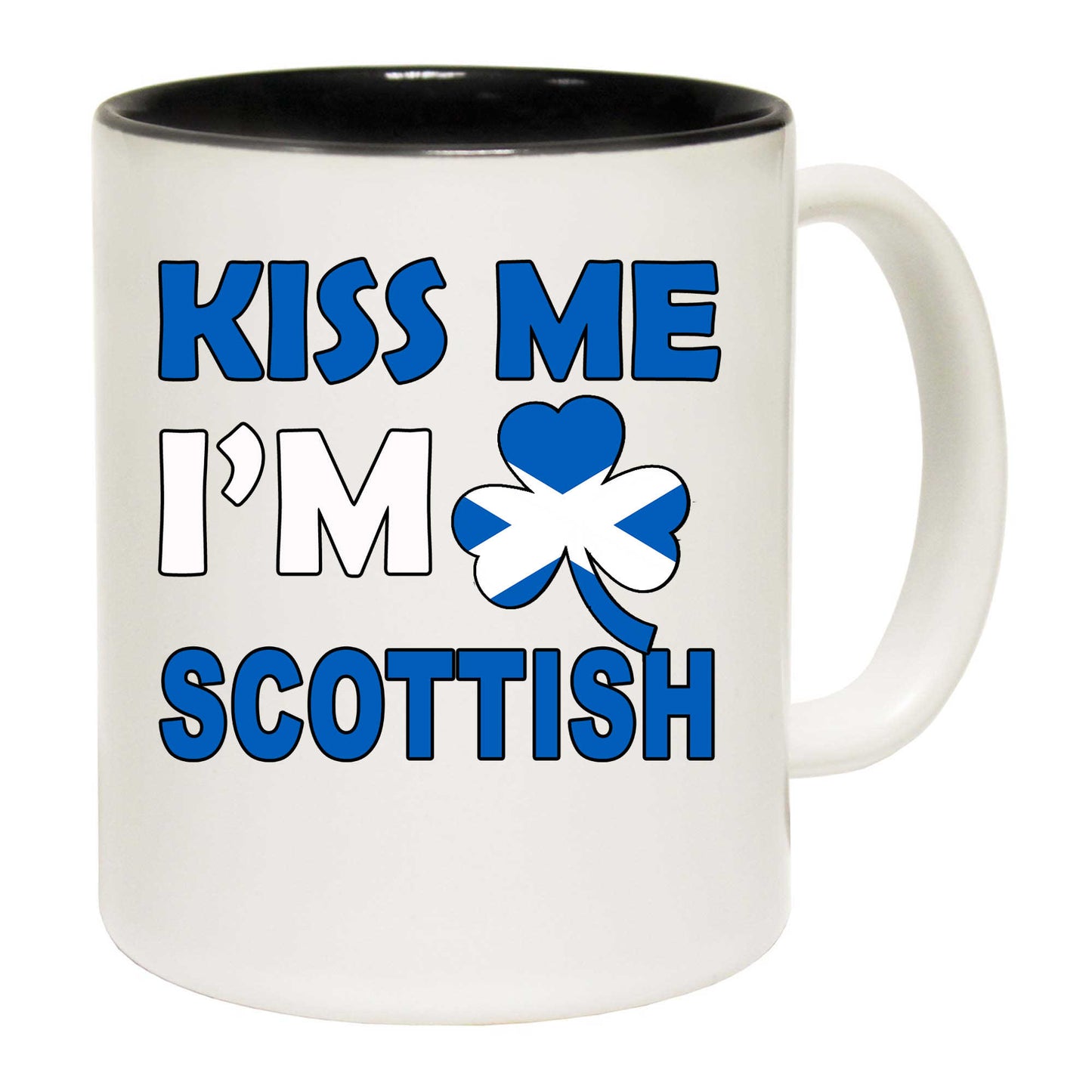 Kiss Me Im Scottish Scotland Flag Lucky - Funny Coffee Mug