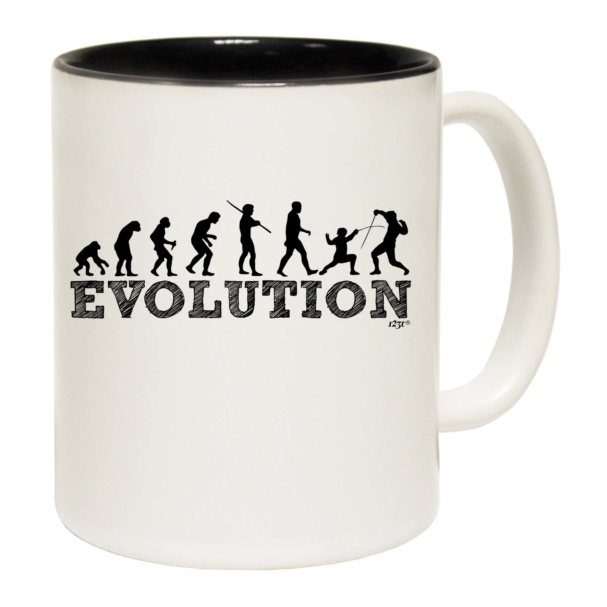 Evolution Fencing - Funny Coffee Mug