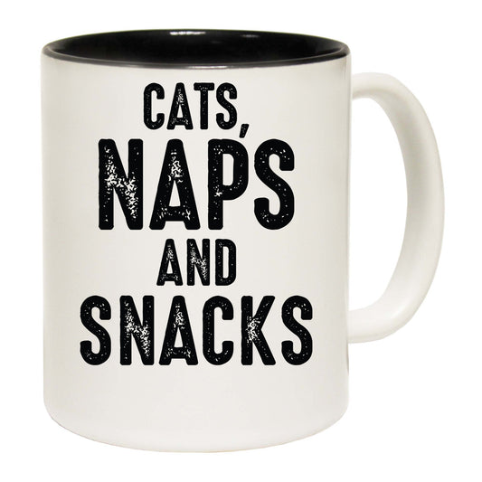 Cats Naps And Snacks - Funny Coffee Mug