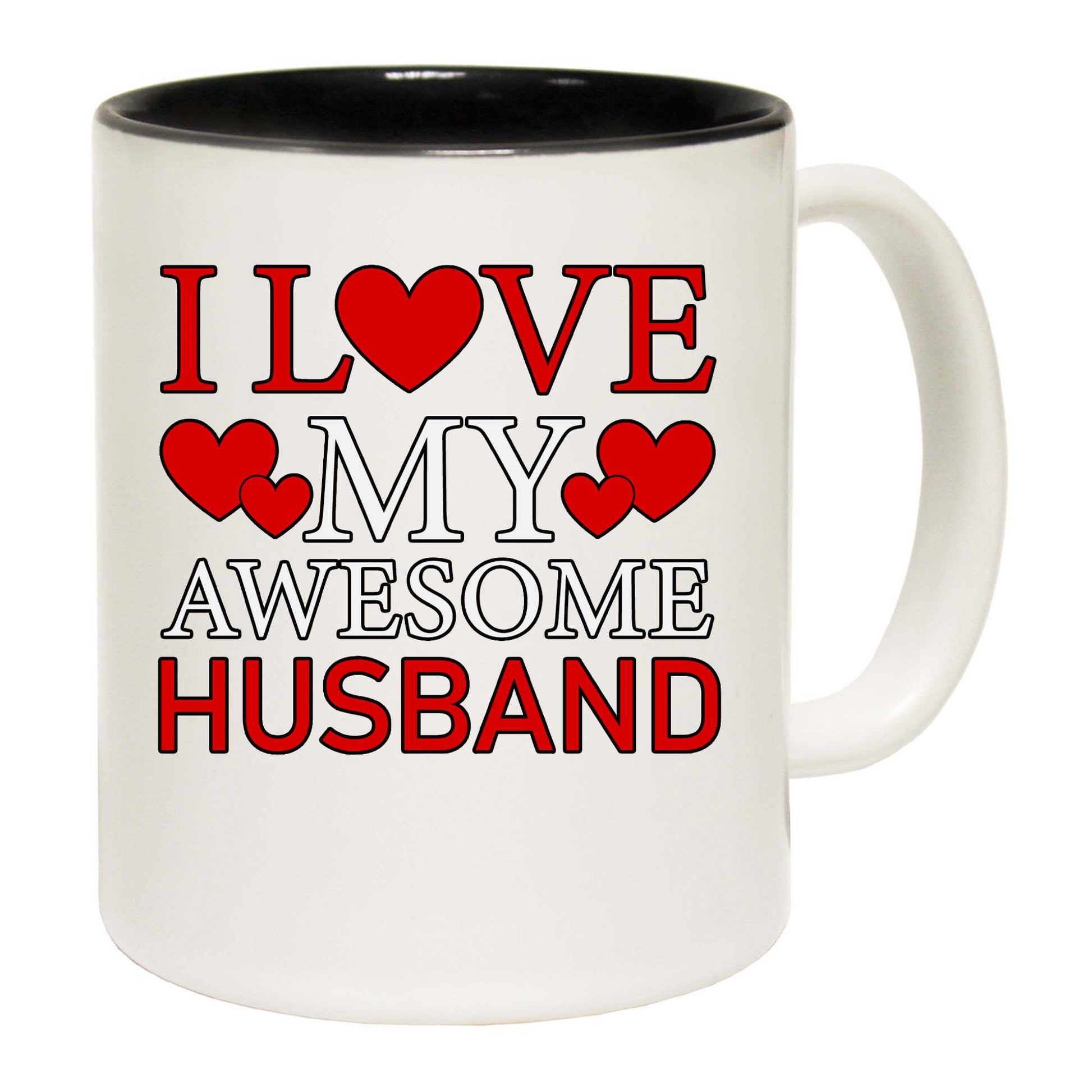 I Love My Awesome Husband Valentines Day - Funny Coffee Mug