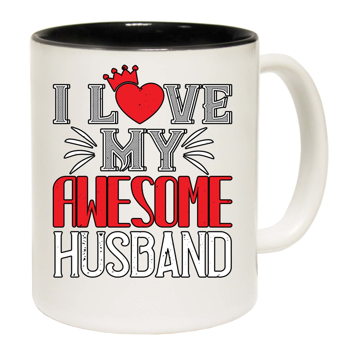 I Love My Awesome Husband Valentine - Funny Coffee Mug