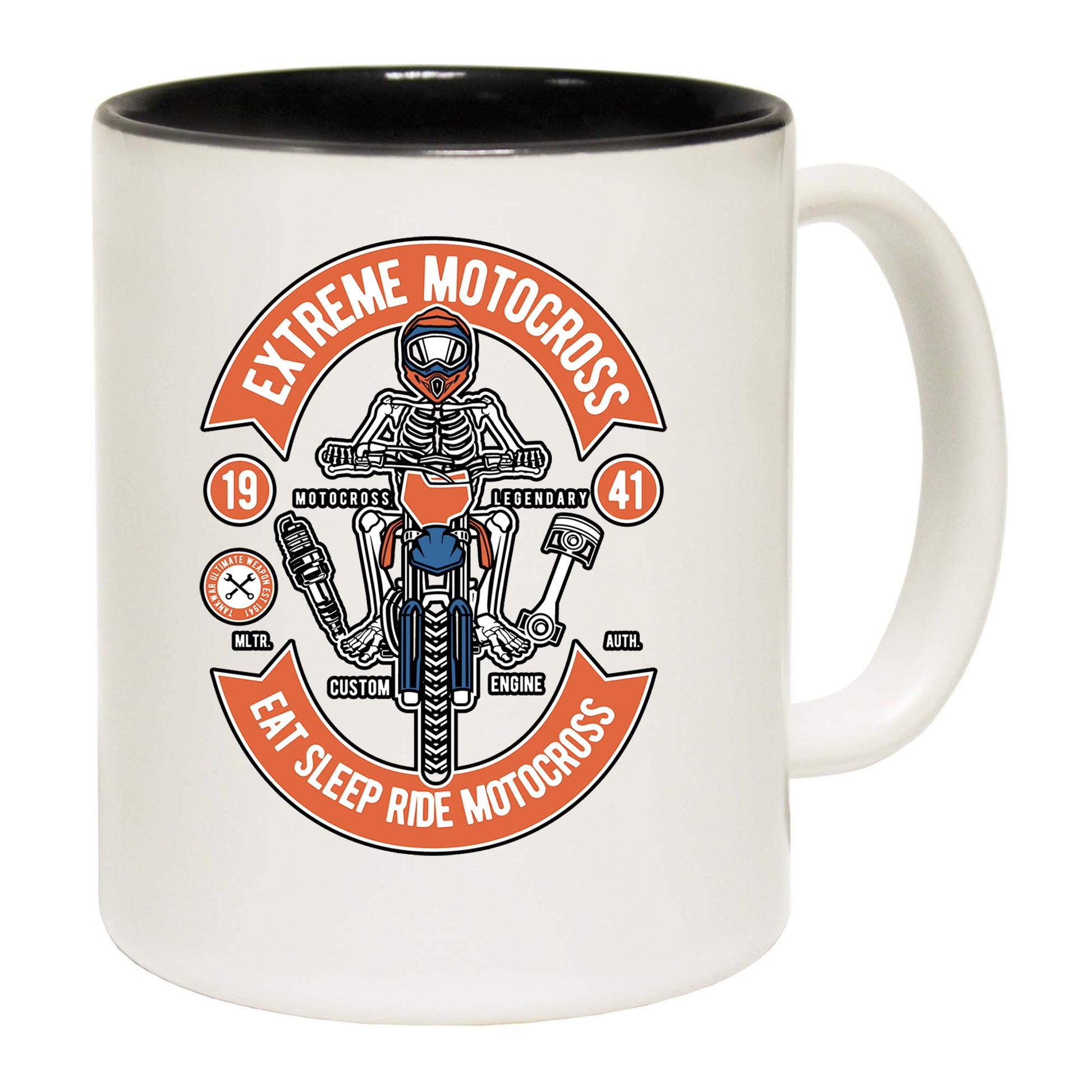 Skeleton Extreme Motocross - Funny Coffee Mug