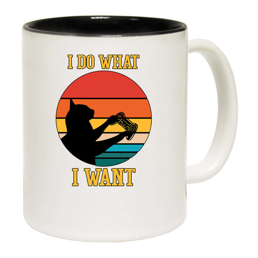 I Do What I Want Cat Gamer Games Cats - Funny Coffee Mug