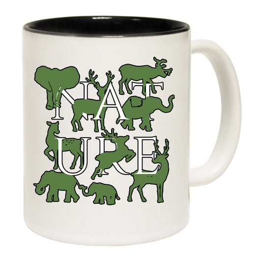 Nature Animals Elephant Deer - Funny Coffee Mug