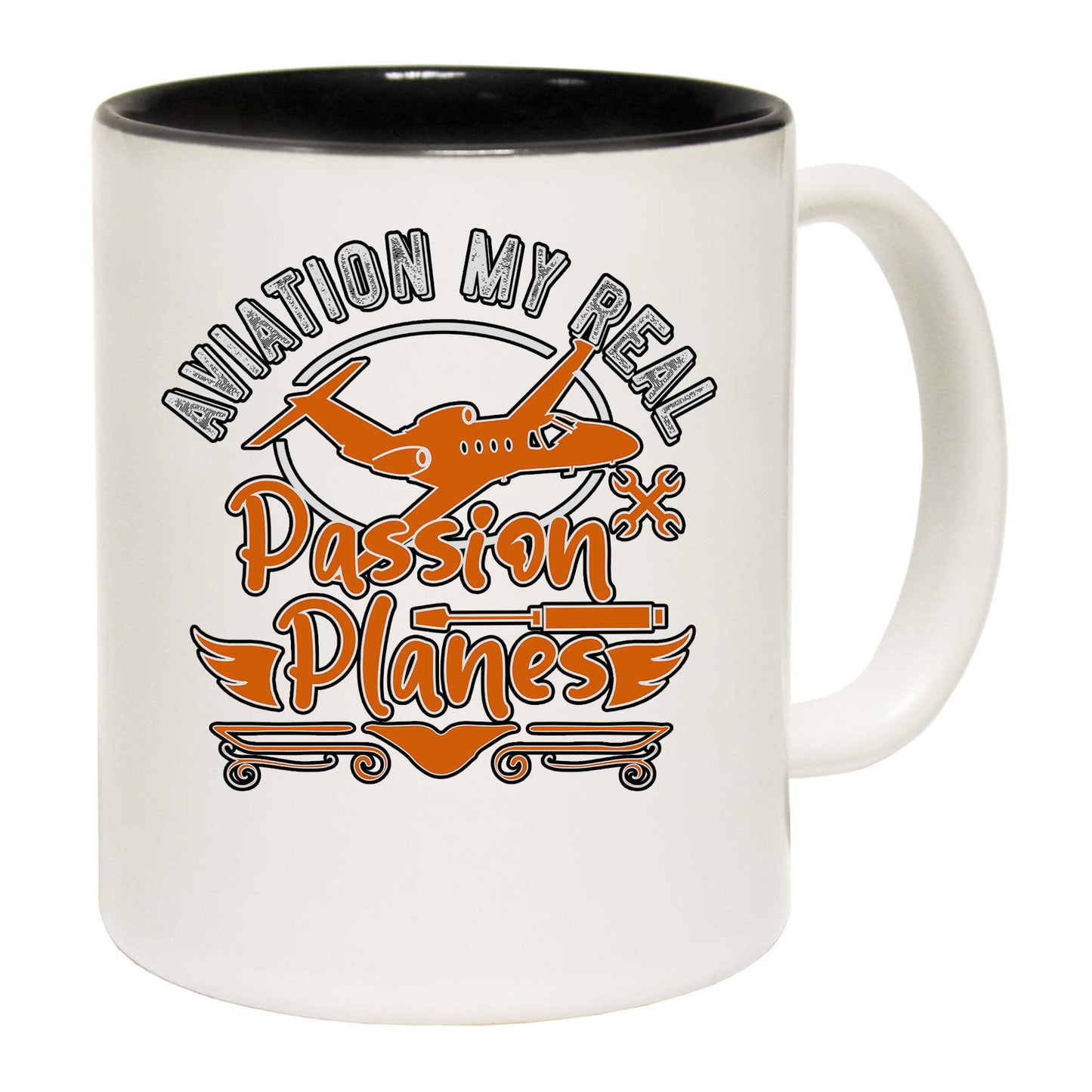 Aviation My Real Passion Planes - Funny Coffee Mug