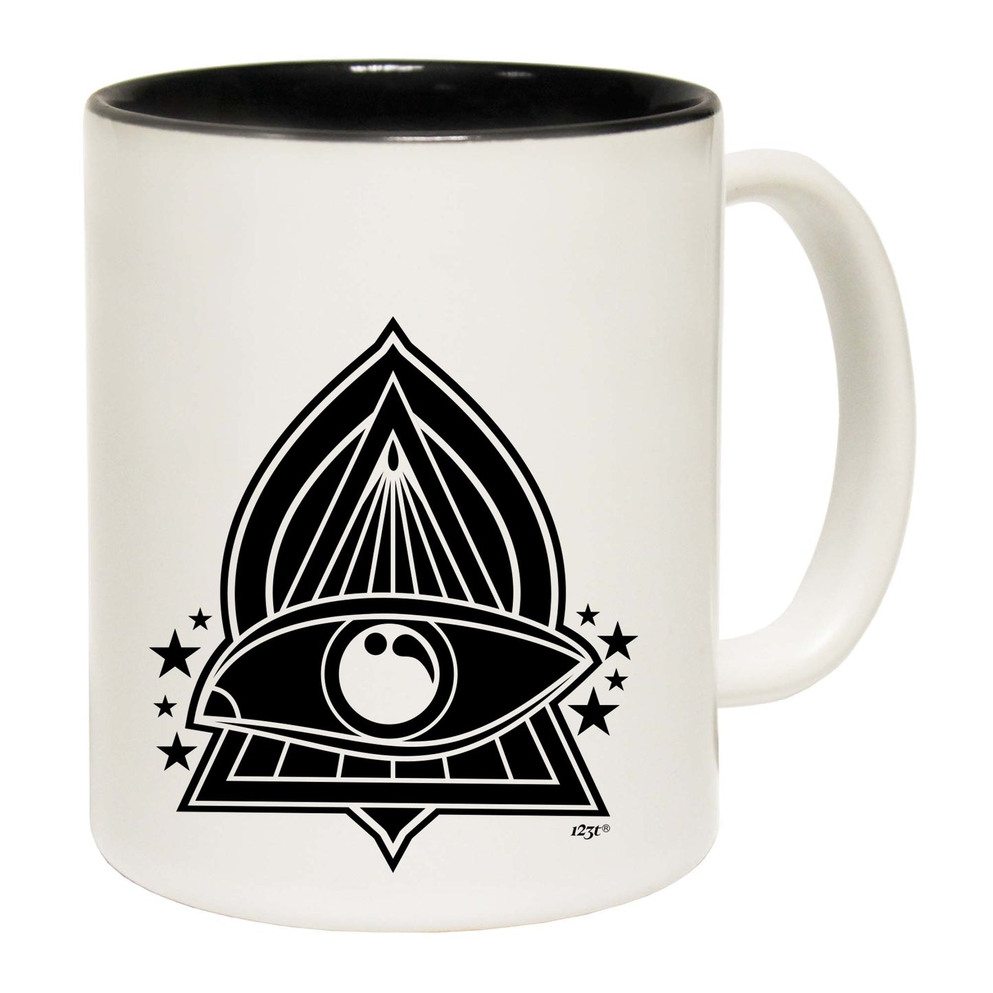 Festival Triangle Eye White - Funny Coffee Mug