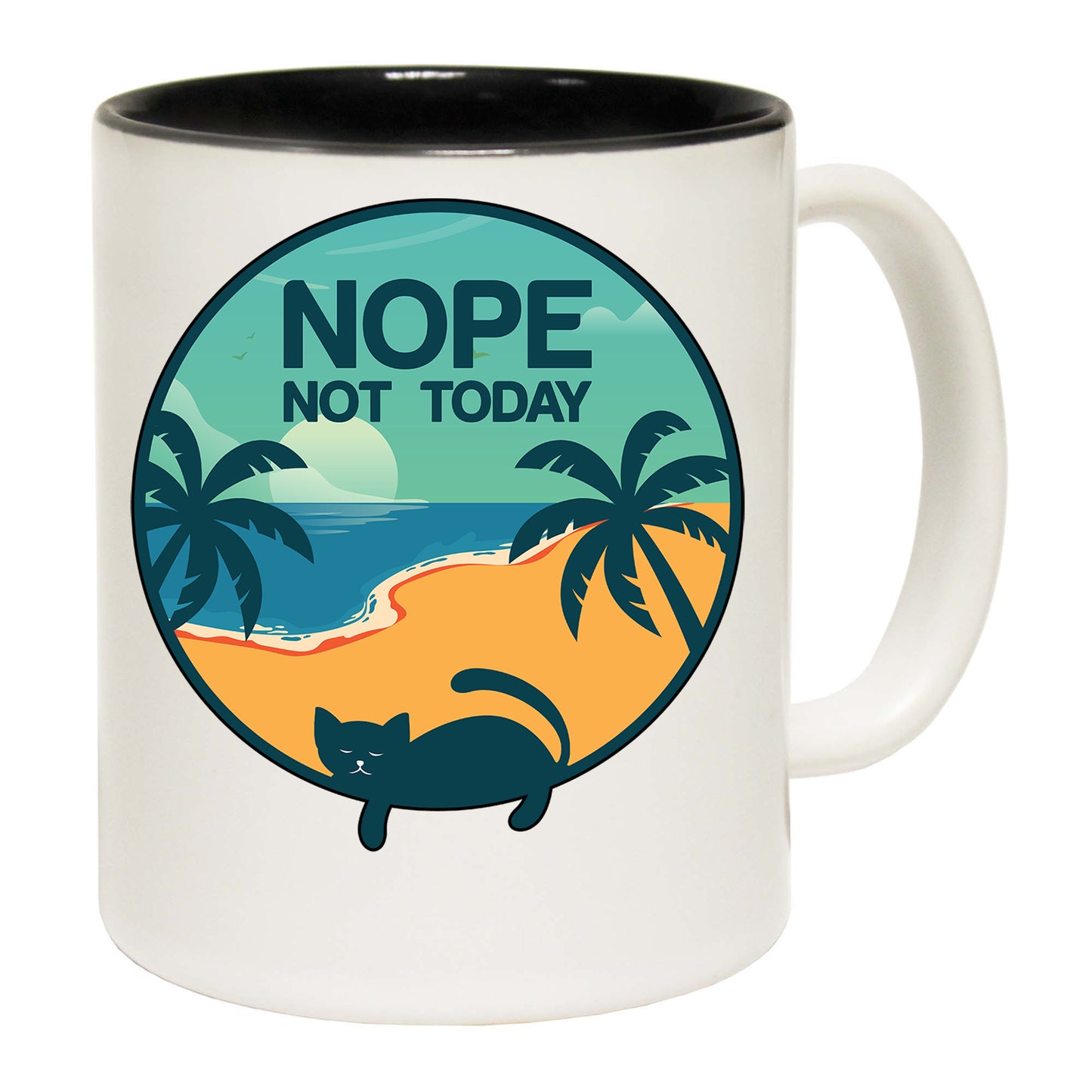 Nope Not Today Cat Kitten Pussy Cats - Funny Coffee Mug