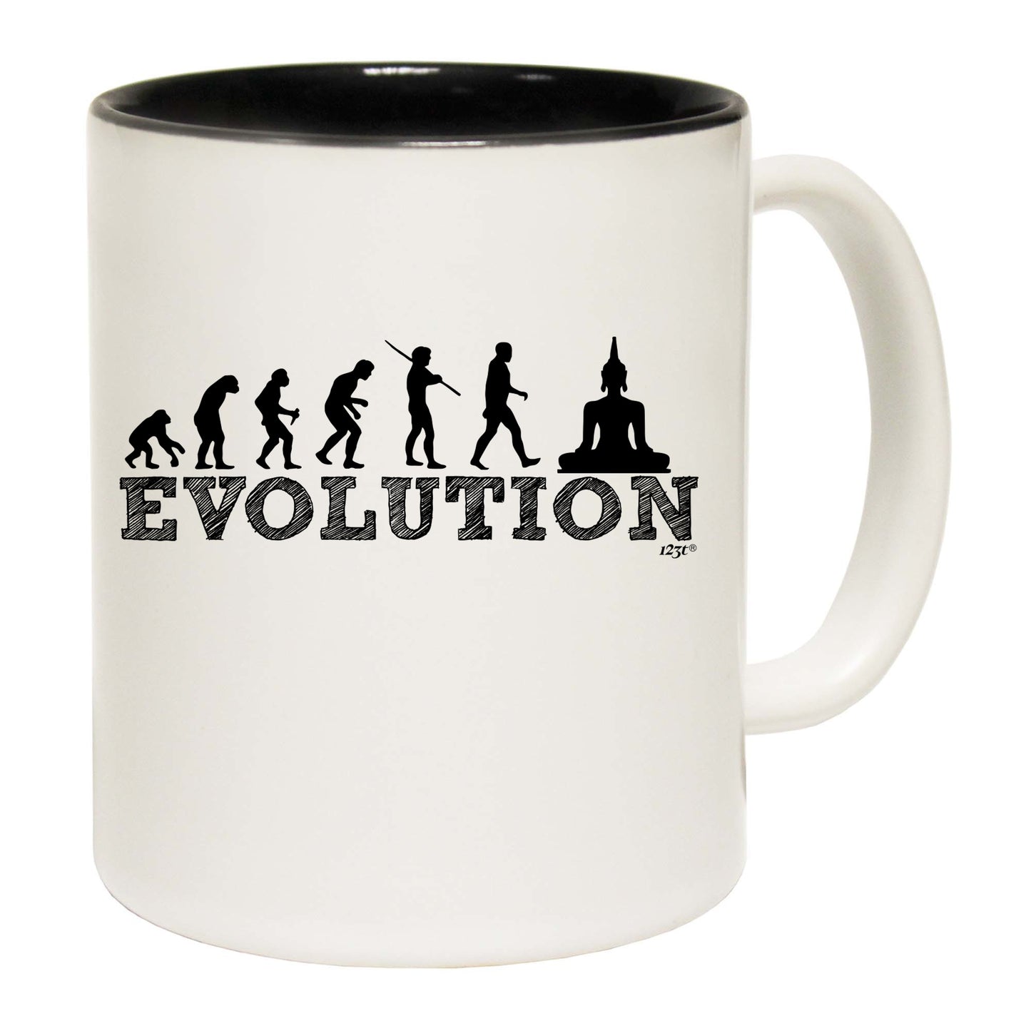 Evolution Buddha - Funny Coffee Mug