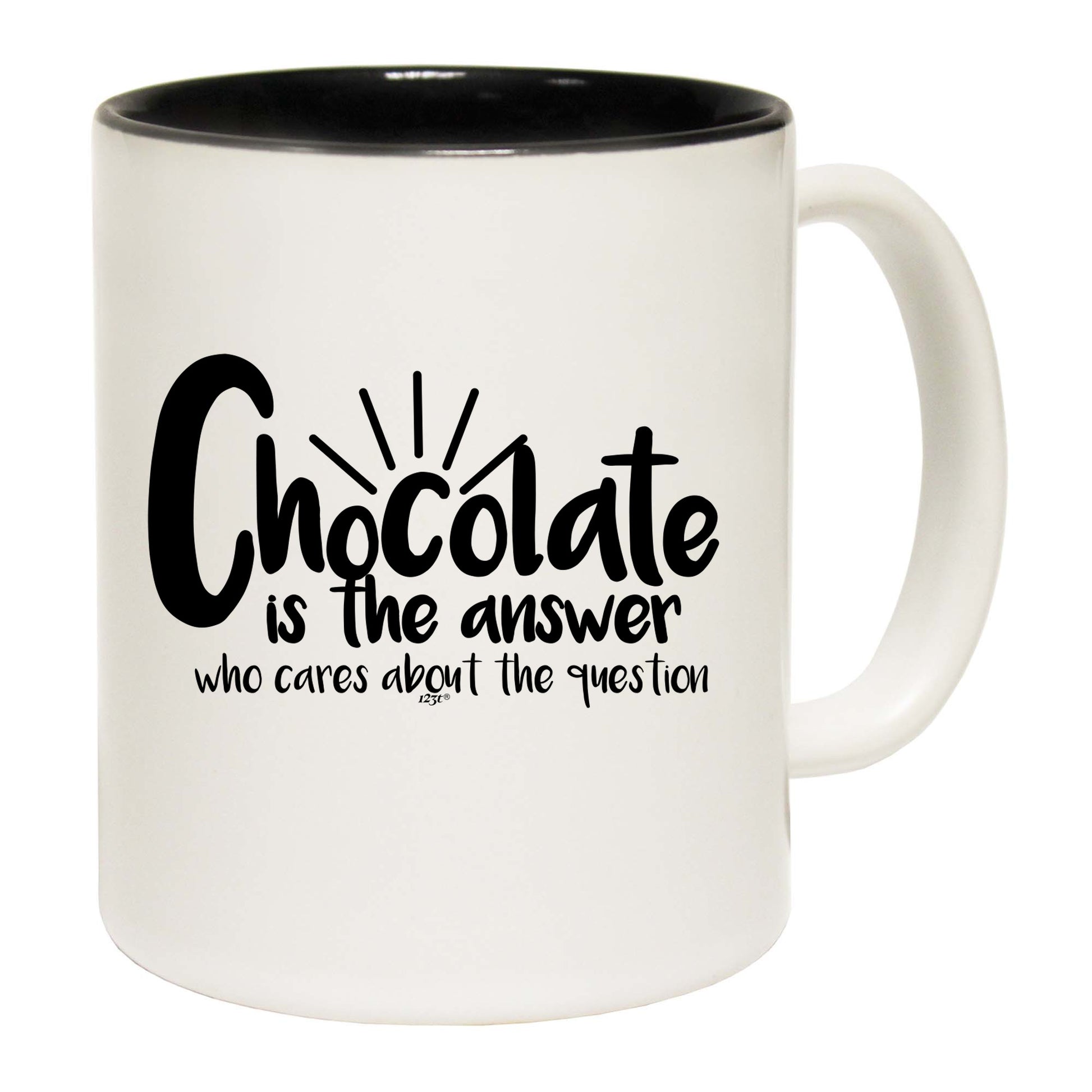 Chocolate Is The Answer - Funny Coffee Mug