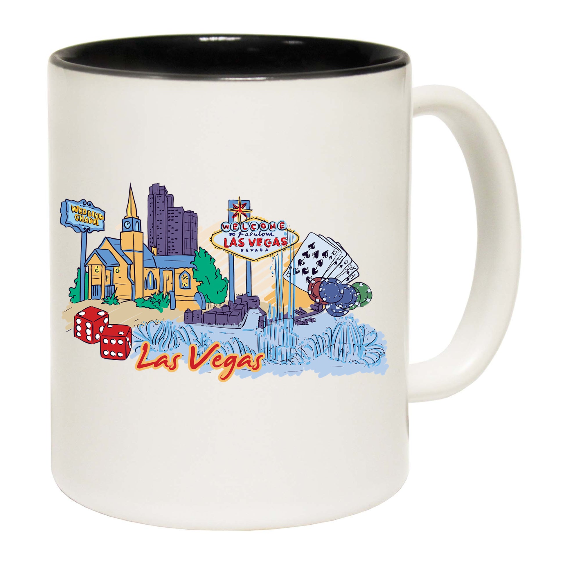 Las Vegas Nevada Usa Country Flag Destination - Funny Coffee Mug