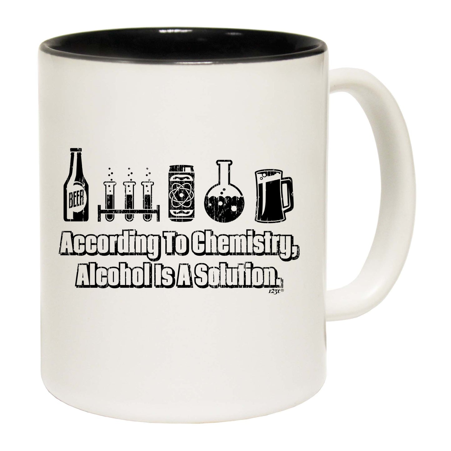 According To Chemistry Alcohol Is A Solution - Funny Coffee Mug