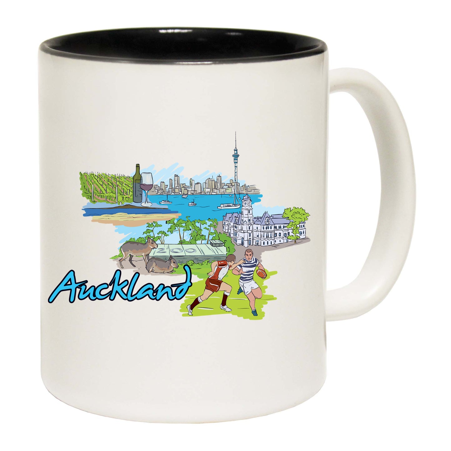 Auckland New Zealand Country Flag Destination - Funny Coffee Mug